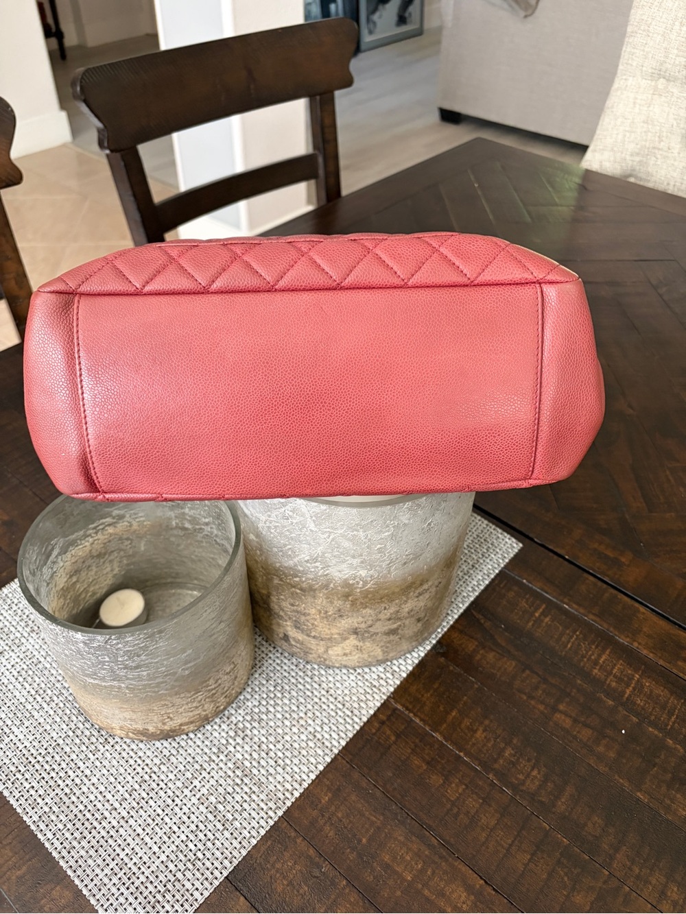 Chanel Pink Quilted Leather Tote Bag - Picture 3 of 14
